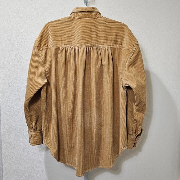 LEVI'S Remi Tan Colored Button Down Long Sleeve Corduroy Shirt sz S - Picture 3 of 11